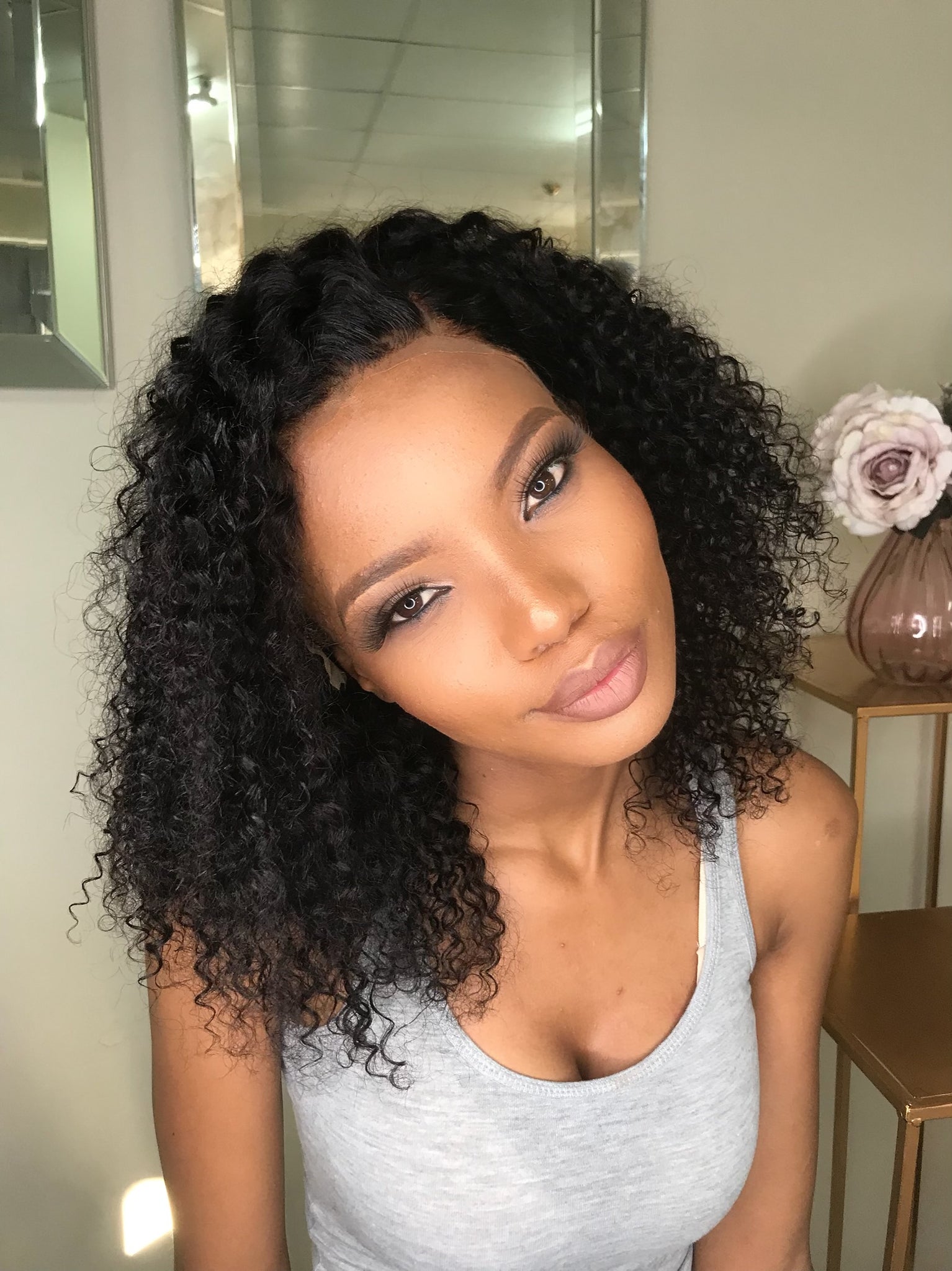 lace frontal curly wig unit